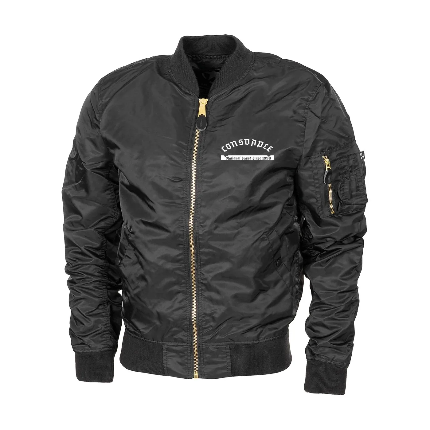 Bestickte MA1 Bomberjacke "Leichtversion" Schwarz - Consdaple, national brand