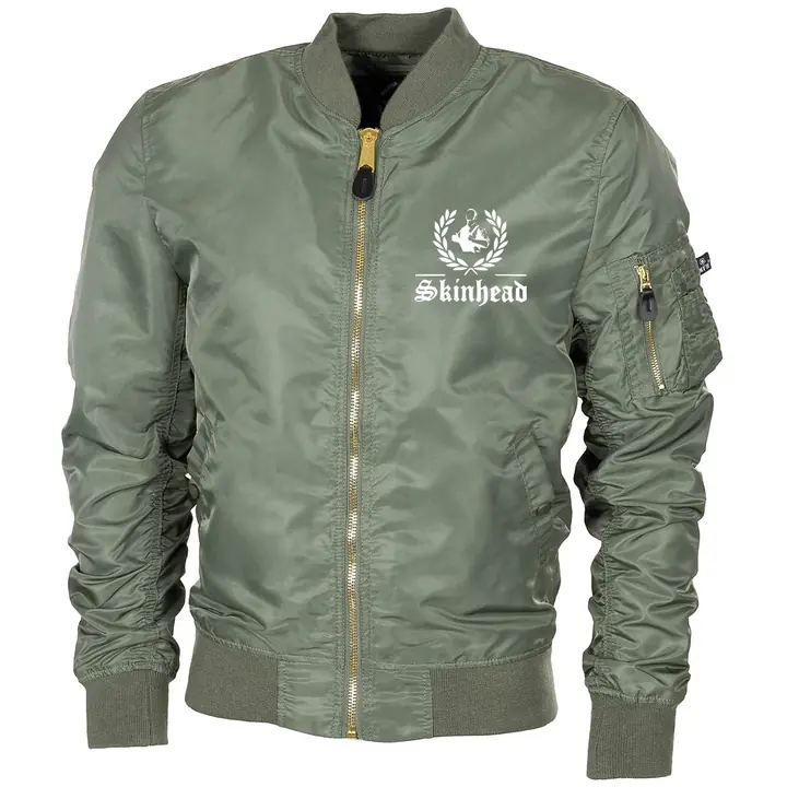 Bestickte MA1 Bomberjacke "Leichtversion" Schwarz - Für immer Skin