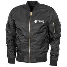 Bestickte MA1 Bomberjacke "Leichtversion" Schwarz - Germania, Deutsch ist mein Sinn - gewählte Variante