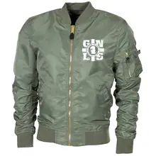 Bestickte MA1 Bomberjacke "Leichtversion" Schwarz - GNLS, Kreuz - gewählte Variante