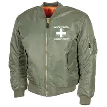 Bestickte MA1 Bomberjacke, Oliv - Wehrmacht wieder mit - gewählte Variante