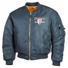 Bestickte MA1 Bomberjacke, Alphablau - Landser, Soldat - gewählte Variante