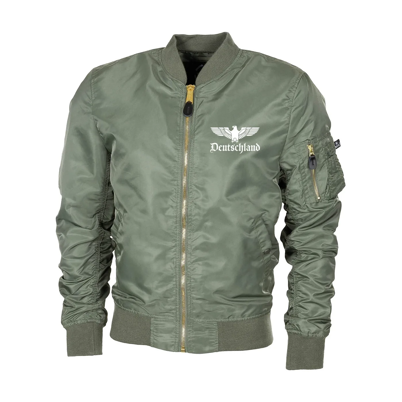 Bestickte MA1 Bomberjacke "Leichtversion" Schwarz - Adler, Deutschland