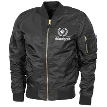 Bestickte MA1 Bomberjacke "Leichtversion" Schwarz - Für immer Skin - gewählte Variante