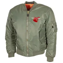 Bestickte MA1 Bomberjacke, Oliv - Großdeutschland Blut&Boden - gewählte Variante