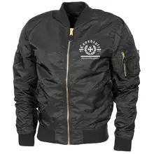 Bestickte MA1 Bomberjacke "Leichtversion" Schwarz - Consdaple, Ehre wem Ehre gebührt - gewählte Variante