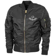 Bestickte MA1 Bomberjacke "Leichtversion" Schwarz - Berserker - gewählte Variante