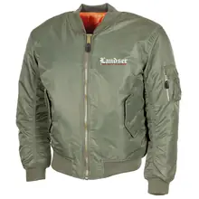 Bestickte MA1 Bomberjacke, Oliv - Landser, eine deutsche legende - gewählte Variante
