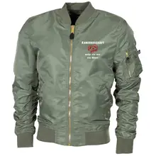 Bestickte MA1 Bomberjacke "Leichtversion" Schwarz - Kameradschaft mehr als nur ein Wort - gewählte Variante