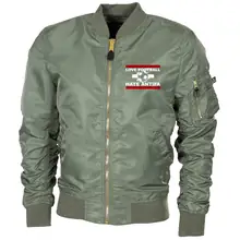 Bestickte MA1 Bomberjacke "Leichtversion" Schwarz - Love Football hate Antifa - gewählte Variante