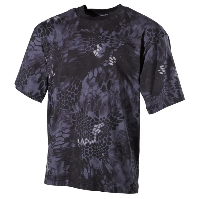 US T-Shirt, halbarm, snake black, 170 g/m²