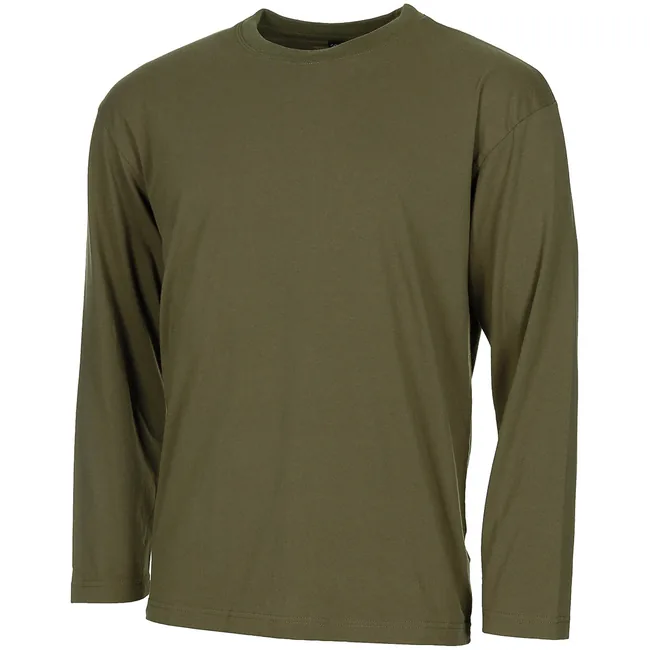 US Shirt, langarm, oliv, 170 g/m²