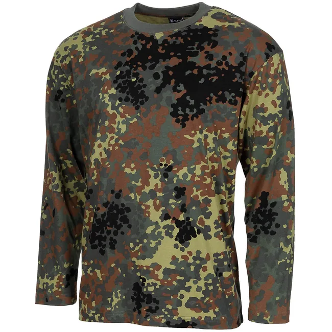 US Shirt, langarm, flecktarn, 170 g/m²