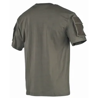 US T-Shirt, halbarm, oliv, mit Ärmeltaschen
