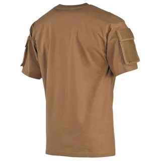 US T-Shirt, halbarm, coyote, mit Ärmeltaschen