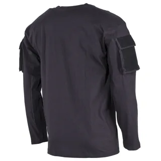 US Shirt, langarm, schwarz, mit Ärmeltaschen
