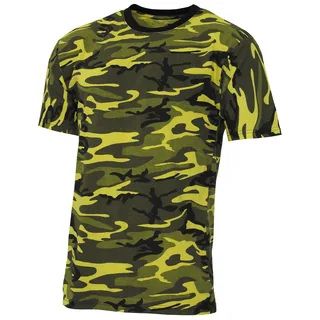 US T-Shirt, "Streetstyle", gelb-camo, 140-145 g/m²