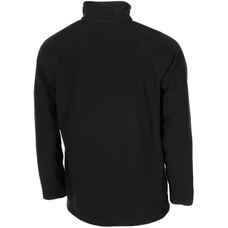 Shirt, "Troyer", Microfleece, langarm, schwarz, 200 g/m²