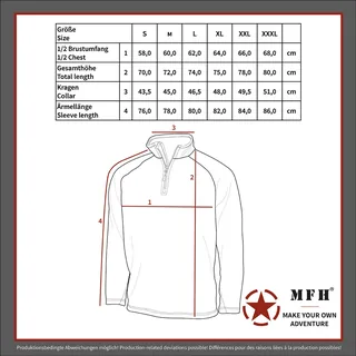 Shirt, "Troyer", Microfleece, langarm, oliv, 200 g/m²