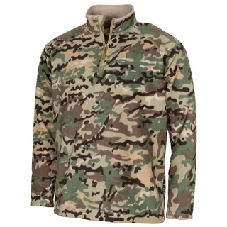 Shirt, "Troyer", Microfleece, langarm, op.-camo, 200 g/m²