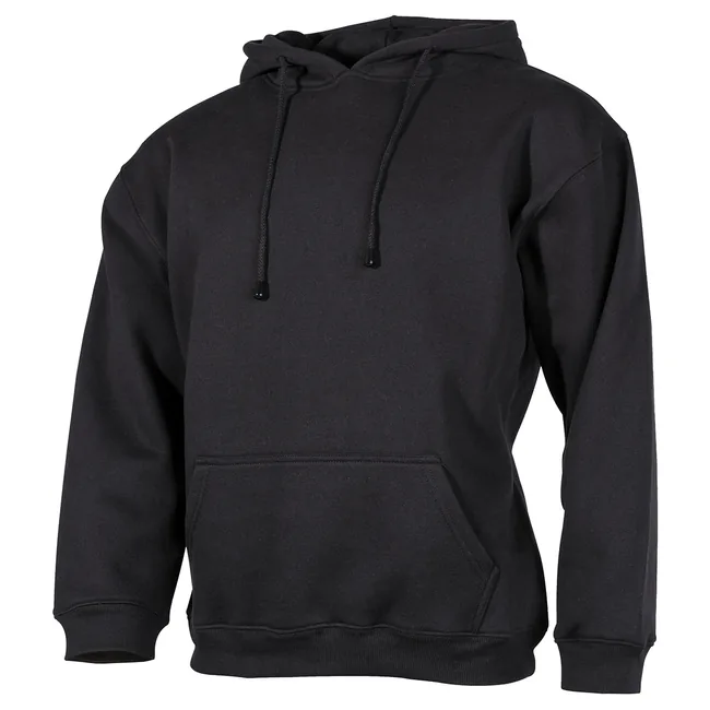Kapuzen Sweatshirt, 340 g/m², schwarz