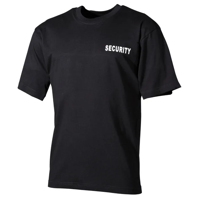 T-Shirt, schwarz, "Security", bedruckt