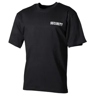 T-Shirt, schwarz, "Security", bedruckt