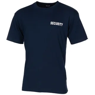 T-Shirt, blau, "Security", bedruckt