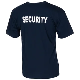 T-Shirt, blau, "Security", bedruckt