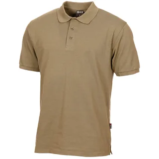 Poloshirt, coyote tan, mit Knopfleiste