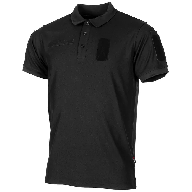 Poloshirt, "Tactical", Coolmax, schwarz