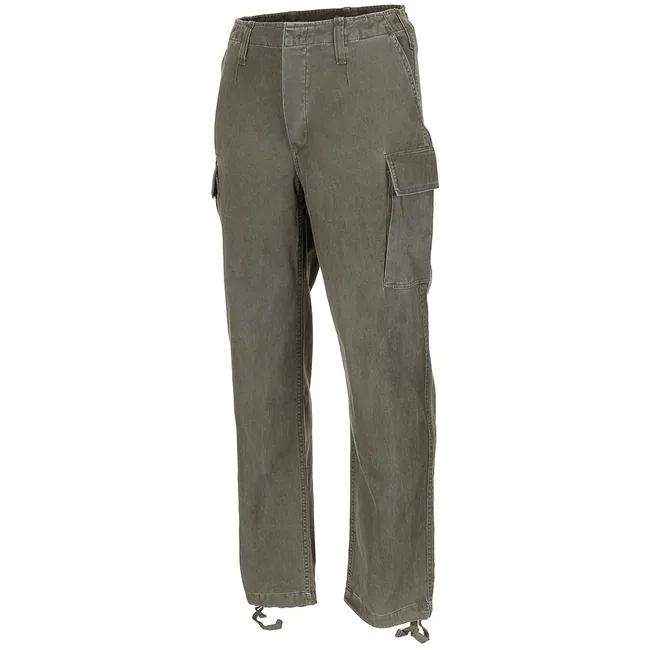 Moleskinhose, oliv-, stonewashed