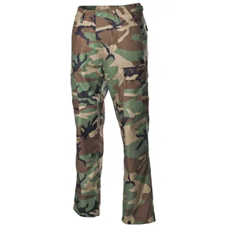 US Kampfhose, BDU, woodland, Knie- und Gesäßverstärkung