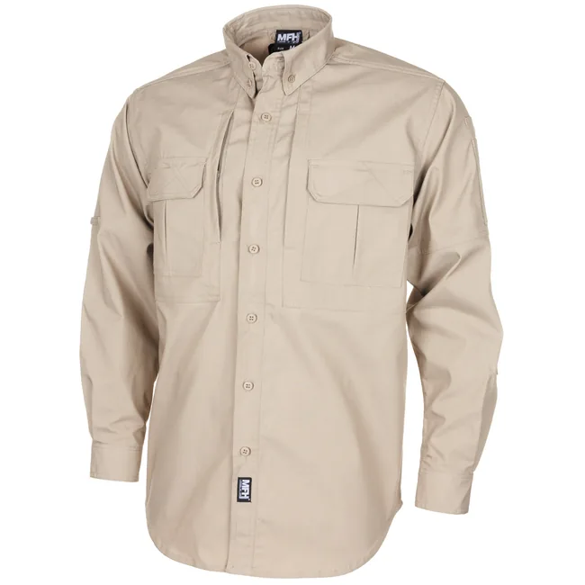 Hemd, "Attack", langarm, khaki, Teflon, Rip Stop