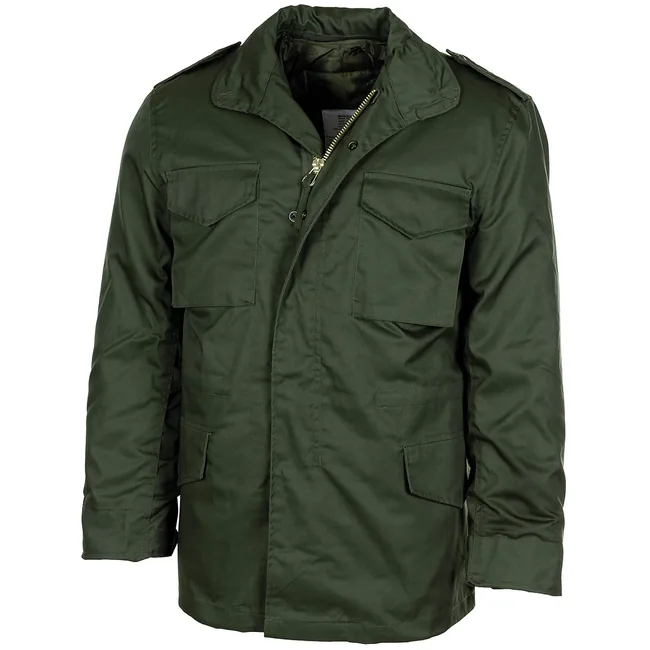 US Feldjacke M65, oliv, m. auskn. Steppfutter