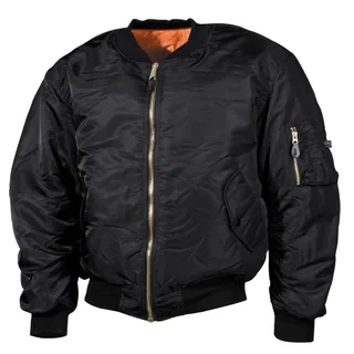 US Pilotenjacke MA1, schwarz
