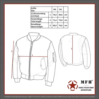 US Pilotenjacke MA1, schwarz