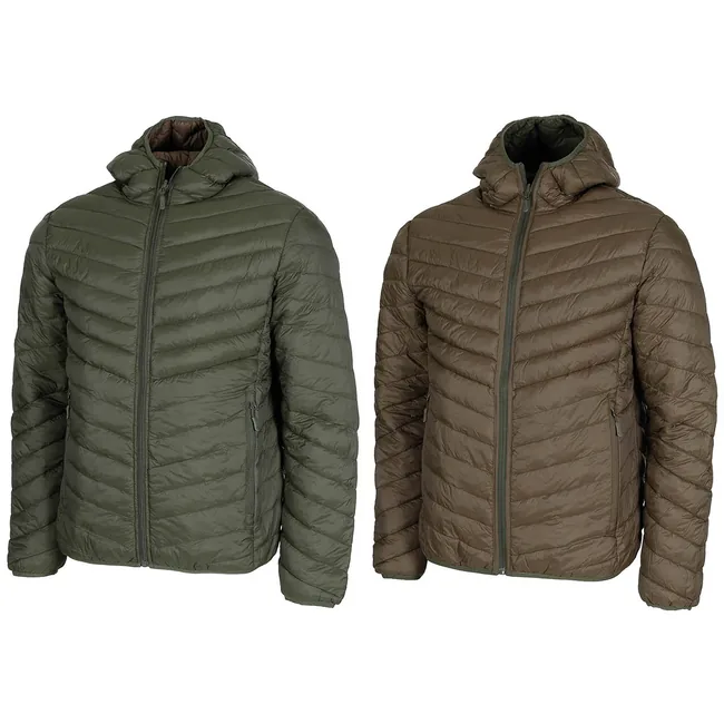 Thermojacke, wendbar, gesteppt, oliv/braun