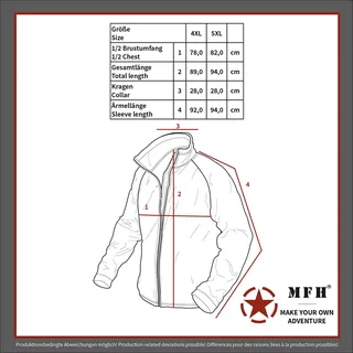 Brit. Thermojacke, schwarz, "Lightweight"