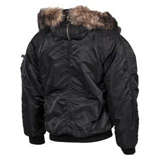 US Polarjacke N2B, schwarz, dick gefüttert