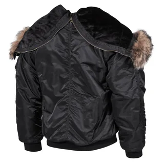 US Polarjacke N2B, schwarz, dick gefüttert