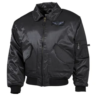 US CWU Pilotenjacke, schwarz, schwere Ausführung