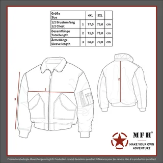 US CWU Pilotenjacke, schwarz