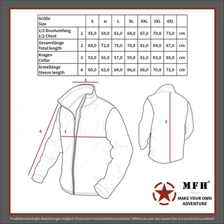 Fleece-Jacke, "Combat", M 95 CZ tarn