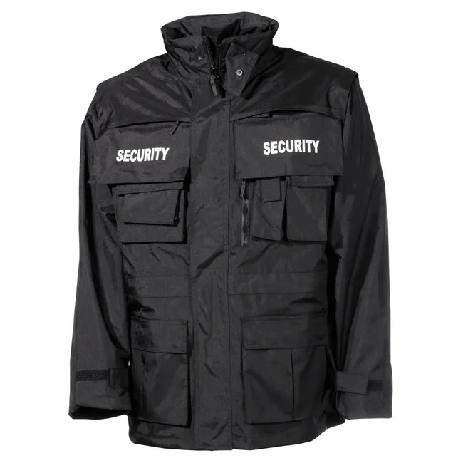 Jacke, "Security", schwarz, wasserdicht, antistatisch