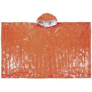 Notfall-Poncho, orange, einseitig alubeschichtet