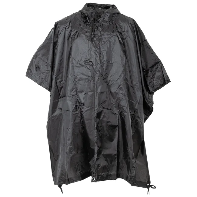Poncho, Rip Stop, schwarz, ca. 144 x 223 cm