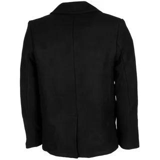 US Pea Coat, schwarz, mit schwarzen Knöpfen