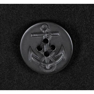 US Pea Coat, schwarz, mit schwarzen Knöpfen