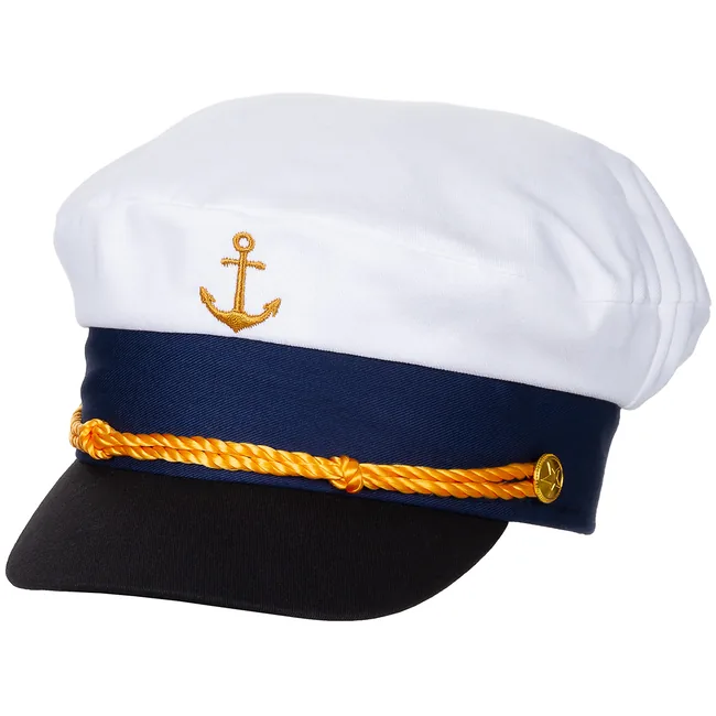 Marineschirmmütze, Anker gold bestickt